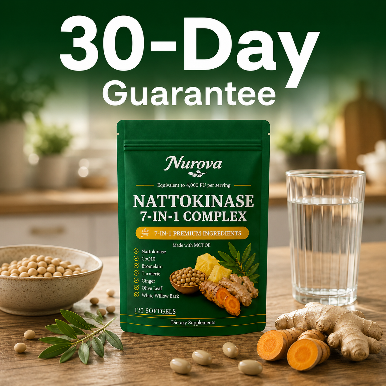 Nattokinase 7-in-1 Complex — Cardiovascular & Circulation Support